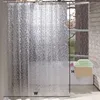 Shower Curtains PEVA Shower Curtain 3D Waterproof Shower Curtain Mildew Proof Transparent Bathroom Curtains With Hooks Simplicity Bath Curtains 230323