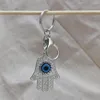 Keychains Lucky Eye Hamsa Hand Keychain Evil Drop Oil Lobster Clasp Fashion Jewelry