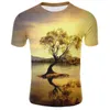 Hommes t-shirts 2023 hommes 3D T-shirt décontracté à manches courtes col rond mode Nature imprimé chemise t-shirts haute qualité marque T-shirt Hombre