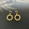 Luxus-Stil, klassische runde Perlen-Ohrstecker, Designer-Buchstaben-Ohrring, Schmuck für Damen, Diamante, S925-Silbernadel, hochwertige Hochzeitsgeschenke für Frauen