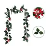 Decoratieve bloemen kerstbessland slingerdecoratie boom hangende bruiloft thuis decor navidad feestbenodigdheden