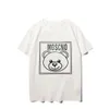 T-Shirt Masculina Designer Mens T-shirt Moscino Casual Urso Estampado Manga Curta Roupas de Marca de Algodão Tees Tamanho EUA S-XXL