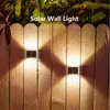 Lampada da parete 6 LED Solar Outdoor Garden Lights Sconce esterno per terrazza Balcone Recinzione Street Decorativo