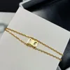 Gold plated long womens love Triangle necklace simple style double deck ins elegant pendant necklaces luxury thin chain brass dangle designer bracelets hip hop