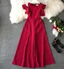 Women's Jumpsuits & Rompers Ruffled Jumpsuit Women Red Full Length Summer Clothes Female