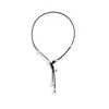 Einfache Imitationsperlen-Halskette für Damen, schwarzes Leder, Wachsfaden, Seil, Kette, Halsketten, Halsband, Schmuck, Party-Accessoires