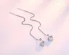 Charme élégante mode 925 Sterling Cube Love Window Zirconia Sugar Drop Boucles d'oreilles Chaîne de boucles d'oreilles à glands longs SE238 Z0323