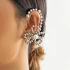 Dos Boucles D'oreilles Ingemark Élégant Oreille Gauche Couleur Argent Perle En Plastique Aucun Piercing Clip Pour Les Femmes Kpop C Forme Manchette Boucle D'oreille Bijoux À La Mode