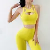 Camisoles Tanks som kör V Wi Ch Pad Women Show Figur Sexig push up Sports Bra Wi Yoga Bra Training Fitness Hollow Top 13 Colors Z0322