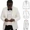 Terno masculino Tuxedo de casamento no noivo 3 peças Slim Fit for Man Man Fester Formato Macho Costume Homme (calça de colete blazer)