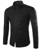 Chemises décontractées pour hommes couleur bonbon chemise à manches longues hommes robe formelle rose blanc noir violet bleu café Blouse Camisas De Hombre