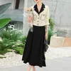 Two Piece Dress Spring Women's Suit 2023 Korean Fashion Skirt Set For Casual Work Crop Top Blazer Coats Office Ladies Clothing