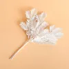 Decorative Flowers Ferns 6 Pieces Artificial White Small Bouquets Fake Plants Succulent Handfuls Sokcho Family Wedding Christmas Decoration