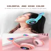 Wireless Headphone Headsets Cat Ear With Mic Bluetooth Earphone Stereo Bass Helmets Children Girl Gift Earbuds PC Phone Headset Gamer wholesale DHL Free Shipping