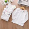 Camisas para niños primavera otoño 2 3 4 5 6 8 10 años ropa para niños cuello vuelto blusa vaquera de manga larga para niños niñas 230323