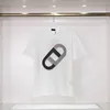 Designer Tide T Shirts Chest Letter Laminerad tryck Kort ärm High Street Löst överdimensionerad T-shirt 100% Pure Cotton Tops för män och kvinnor