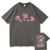 남자 티셔츠 Bladee 333 힙합 트렌드 스케이트 드레인 갱 T 셔츠 재미있는 유엔 힙 스터 캐주얼 Tshirt 남자 패션 예술적 감각 티셔츠 W0322