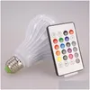 Inteligentne oświetlenie E27 LED RGB Bezprzewodowe głośniki Bluetooth BB LAMP Muzyka odtwarzanie Dimmable 12W Player O Z 24 klawiszem zdalnym DRO DHMB1