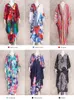 Women's Swimwear Print Maxi Dress Batwing Sleeve Tunic Spring Autumn Beach Dress Casual Plus Size Women Beachwear Kaftan Cover-ups Q1289 230323
