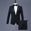 Herrdräkter svarta kläder män design masculino homme terno scen kostymer sångare jacka paljetter blazer dansstjärnklänning