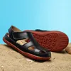 Sandalen Mudipanda Echte lederen sandalen voor jongensmeisjes Sandaal voor babyschoenen Anti slip kinderen cavia's merk zwart blauw 230322