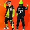 Set di abbigliamento Performance per bambini Abiti da ballo Hip Hop Crop Top Abbigliamento da strada Pantaloni cargo Ragazze Ragazzi Abbigliamento da ballo jazz Costumi Concerto 230322