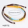 Bracelets tressés faits à la main de Style bohème perles colorées brins de ficelle tissage Bracelet de cheville pour femmes hommes