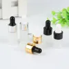 Classic Translucent Frosted Glass Dropper Bottle Sample Vial Jar Cosmetic Essential Oil Bottle Container with Glass Eye Droppe 1 2 3 ML