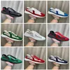 Designer Sneakers Runner Shoes Men America Cup Flat Trainers Casual Shoes Patent Läder Svart Blue Mesh Lace-Up Outdoor and Nylon med Box No33 No539MDM