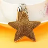 Porte-clés cristal strass étoile porte-clés nouveauté Souvenir cadeaux porte-clés anneau accrocher sac pendentif à breloques KH1031