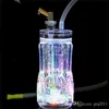 Hookahs vierkant met acryllamp glazen water fles groothandel glazen bongs olieverbrander glazen water