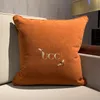 Diseñadores Moda Cojines Cojín de alta calidad Artículos para el hogar Carta decorativa Impreso Muebles para el hogar Mujeres sin núcleo de almohada