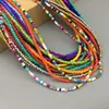 Collares pendientes Simple Seed Beads Strand Collar Mujeres String Beaded Short mujeres Collar Joyería 16 pulgadas Gargantillas Collar Regalo Z0321