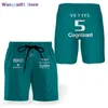 wangcai01 Shorts pour hommes 2023 Nouvelle équipe de F1 Aston Martin Shorts d'été Formula One Racing Driver Alonso Nouveau design Pantalons de plage Pantalons de sport 0323H23