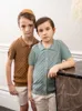 Familie Matching Outfits 2023 Brother Sister Cleren Summer Boys Girls Girls Break Tieners Thin Polo Shirt Cardigan Teens Rooks Baby Short 230323