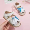 Sandals tipsetoes Top Brand Unicorns Soft Leather in Summer Girls Barn Barefoot Shoes Kids Baby Toddler 1 12 år gammal 230322