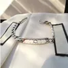 Nuovo braccialetto classico con ciondoli Bracciale accessorio argento G Bracciale teschio da uomo e da donna Bracciale hip-hop Regalo di San Valentino