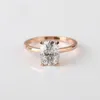 Cluster Rings Meisidian Design Moissanite 2 Cushion Cut 14K Wolid Yellow Gold Engagement Diamond Ring