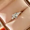 Wini's Girls Products Sell Wellgirls Fashion Simple Diamond Heartgirlsshaped Zircon Engagement Ring for Women P5OT2494