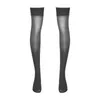 Men's Socks Men Erotic Accessories Glossy See-through Stockings Thin Shiny Solid Color Stretchy Sheer Thigh High SocksMen's