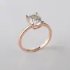 Cluster Rings Meisidian Design Moissanite 2 Cushion Cut 14K Wolid Yellow Gold Engagement Diamond Ring