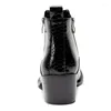 Laarzen 2023 Designer Style Metal Trend Cool Enkle Mens Zip Shoes Male schoenen schoenen Hoge kwaliteit merk Big Size Black