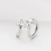 Hoop Earrings WTLTC Fashion CZ Crystal Cross Simple Small Tiny Ear Huggies 925 Sterling Sliver For Women