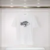 23SS Desiger Tide Me 's T Shirts 상단 가슴 편지 라미네이션 프리트 짧은 슬리브 하이 슬리브 하이 스트리트 느슨한 대형 테리어 100% 순수한 코토 탑을위한 AD OP- 셔츠 OPS S S