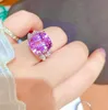 Pierścienie klastra LR Kunzite 12.98ct Fine Biżuter