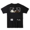 Offs Luxury Classics Herr t-shirt Designer Märke T-shirts Casual Sommar Toppar T-shirts Dam Back Arrow x Print T-shirt Par Sport Tshirts Hip Hop Kortärmad DLTT