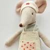 Plush Dolls Oringal Tiny Nurse Mouse Cloth Toy Christmas Year Gift born Nursey Doll Little Mice Soft Plushies 230323