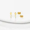 Boucles d'oreilles en titane et acier pour femmes, bijoux simples en forme de têtard géométrique en acier inoxydable