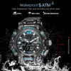 Relojes de pulsera SMAEL Dual Time LED Reloj digital para hombres 50 m Cronógrafo a prueba de agua Relojes de cuarzo Naranja Militar Deporte Reloj electrónico 230323
