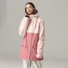 Лыжные куртки Skiwear Спортивная открытая теплота и дышащий цветочный шпон водонепроницаемый лыж